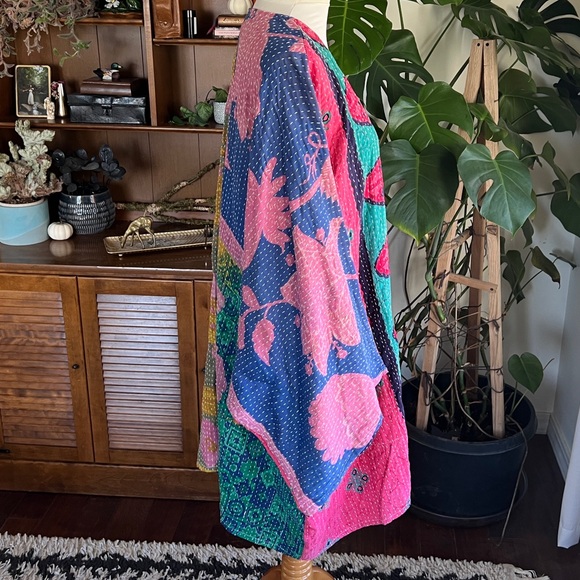 Kantha Bae Gaia Colorful Floral Kimono NWOT OS - Picture 7 of 16